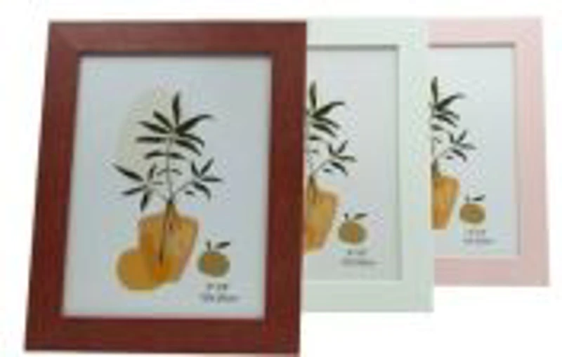Rama foto sidefata No. K160, PVC, 15x20cm, visiniu/roz/alb