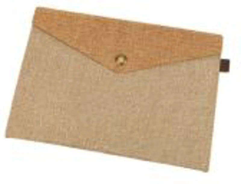 Plic cu capsa magnetica RECSTAP2316, material textil bej, 24x16.5cm