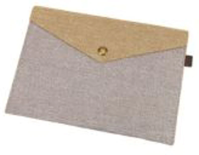 Plic cu capsa magnetica RECSTAP2316, material textil gri, 24x16. 5cm