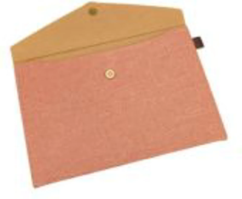 Plic cu capsa magnetica RECSTAP2316, material textil roz, 24x16. 5cm