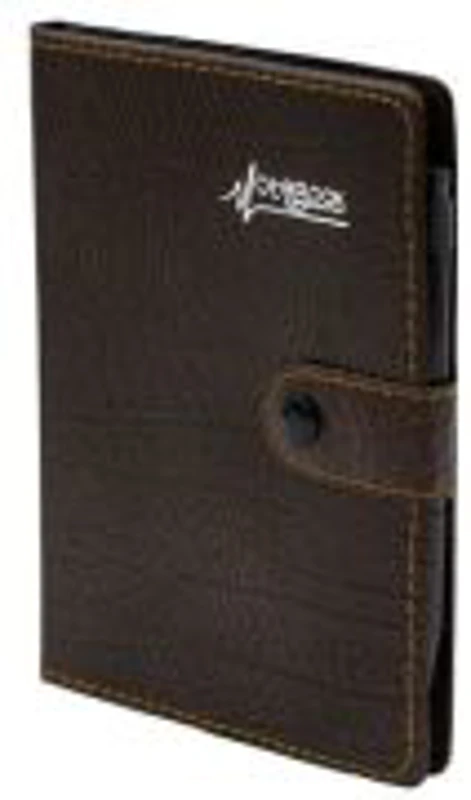 Agenda A5 nedatata CNX Lizy 4404, 80 pagini, coperta imitatie piele maro, cu capsa