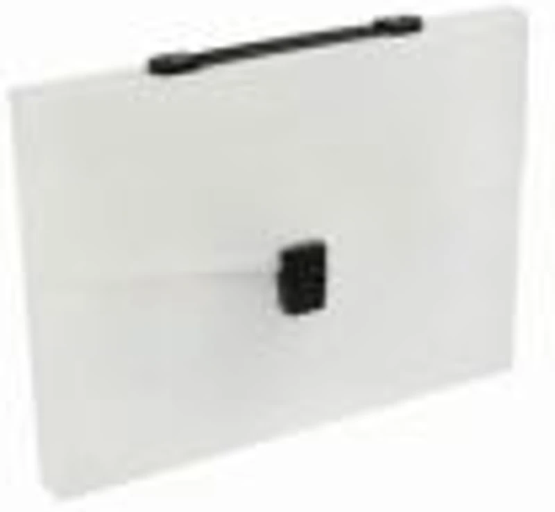 Servieta plastic, cu maner, A4, 3.5cm, 50 microni, plastic, transparent