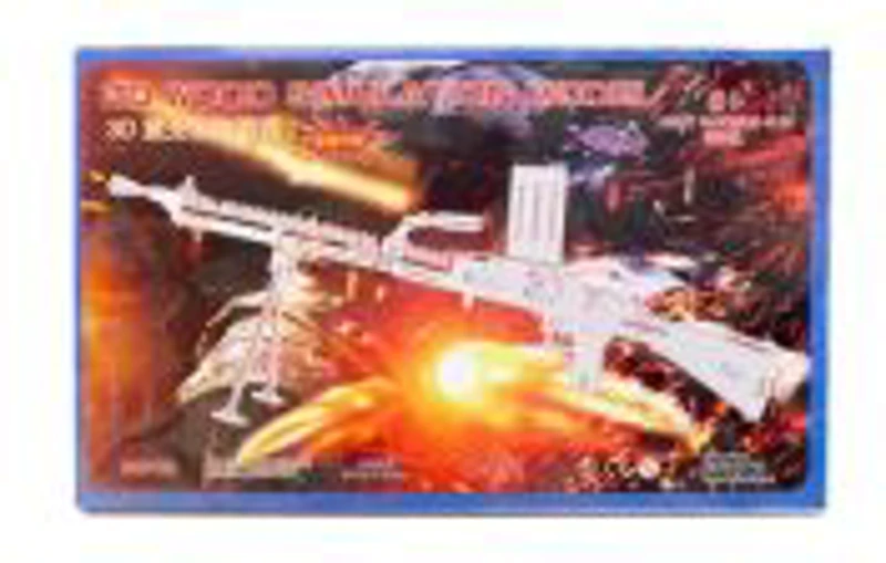 Puzzle lemn 3D - Mitraliera, 3 foi, 85 piese, Colorarte, C-031