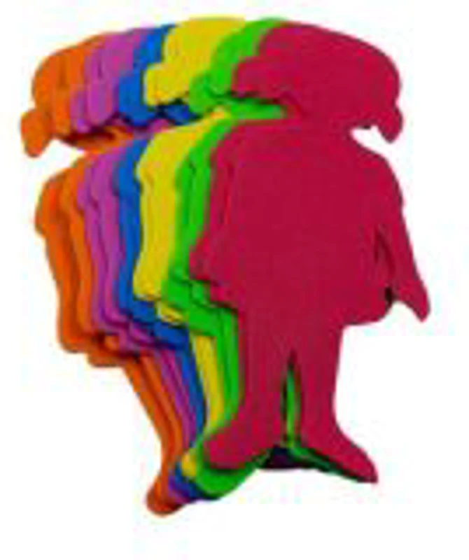 Forme decorative - hartie gumata - fetita, 21x8cm, 1.5mm, diverse culori, set 12 buc, Colorarte