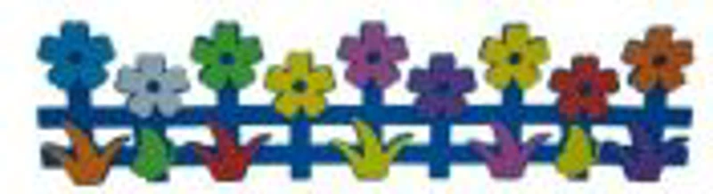Forme decorative - hartie gumata - gard de flori, 50cm, 3mm, diverse culori, Colorarte