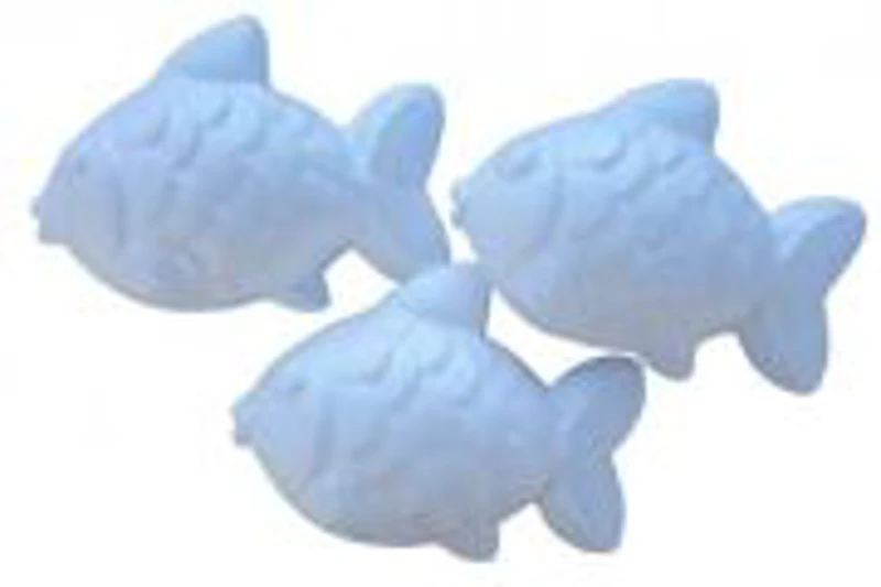 Accesorii creatie - polistiren - pestisor, alb, 11.5x7cm, set 3 buc, Colorarte