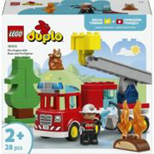 LEGO DUPLO. Camion de pompieri cu furtun si pompier 10473, 28 piese