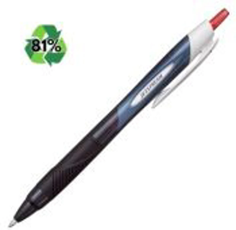 Pix Jetstream Uni-ball SXN-150E, 1. 0mm, cu mecanism, grip cauciucat, 81% din materiale reciclate, rosu