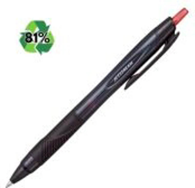 Pix Jetstream Uni-ball SXN-157E, 0. 7mm, cu mecanism, grip cauciucat, 81% din materiale reciclate, rosu