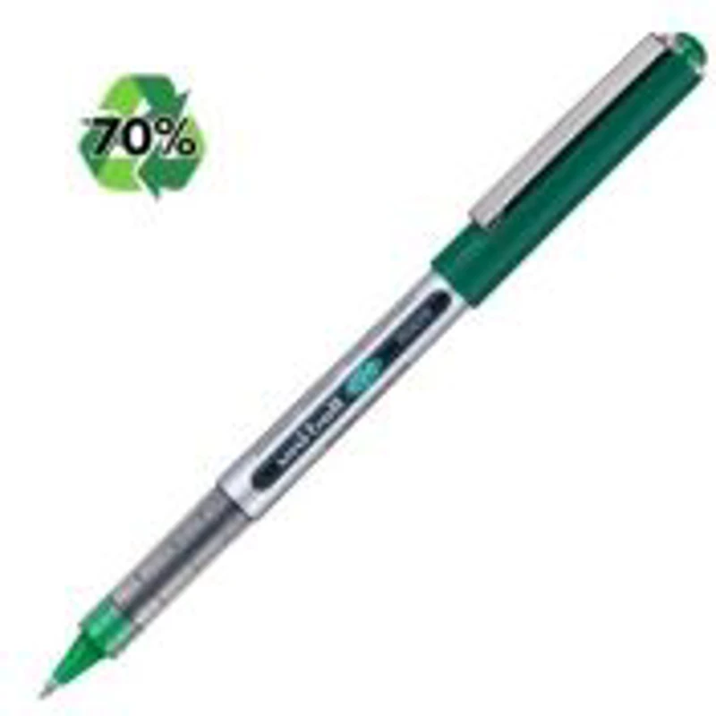 Roller Uni-ball Eye Micro UB-150E, 0. 5mm, cu capac, 70% din materiale reciclate, verde