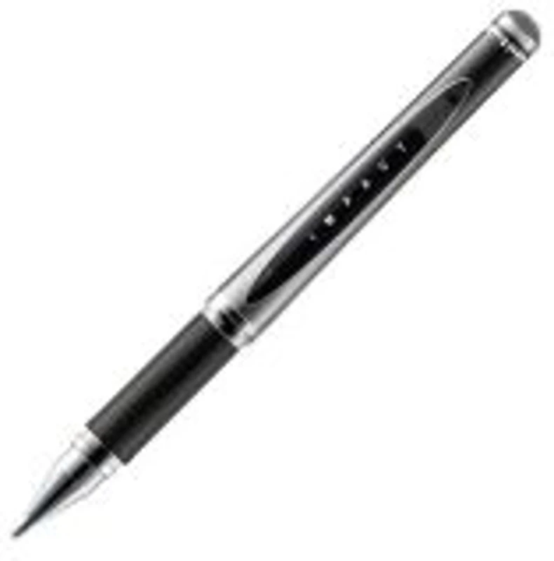 Pix cu gel Uni-ball Signo Broad UM-153S, 1. 0mm, cu capac, corp transparent, grip cauciucat, negru