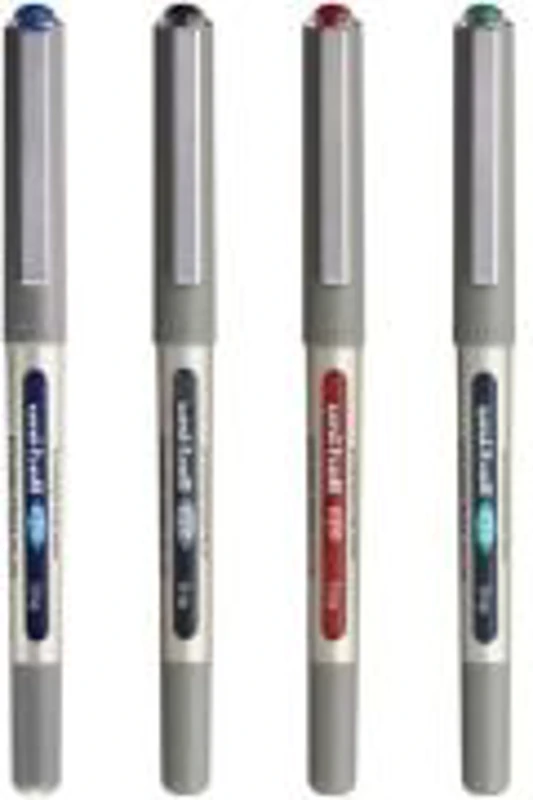 Roller Uni-ball Eye UB-157, 0.7mm, corp gri-auriu, detalii in culoarea scrisului