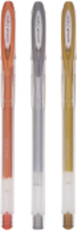 Pix cu gel Uni-ball Signo Noble Metal UM-120NM, 0.8mm, cu capac, culori metalizate