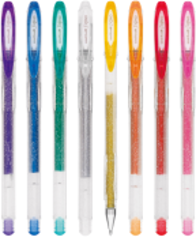 Pix cu gel Uni-ball Sparkling UM-120SP, 0.7mm, cu capac, culori cu sclipici