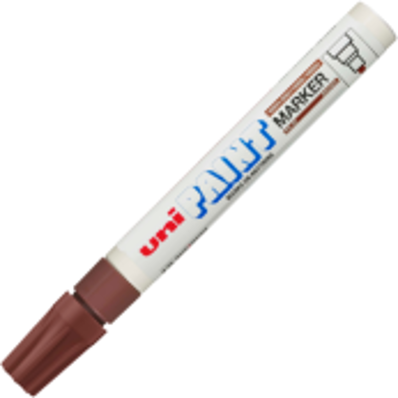 Marker cu vopsea UNI PX-20, varf rotund, 2. 2-2. 8mm, maro