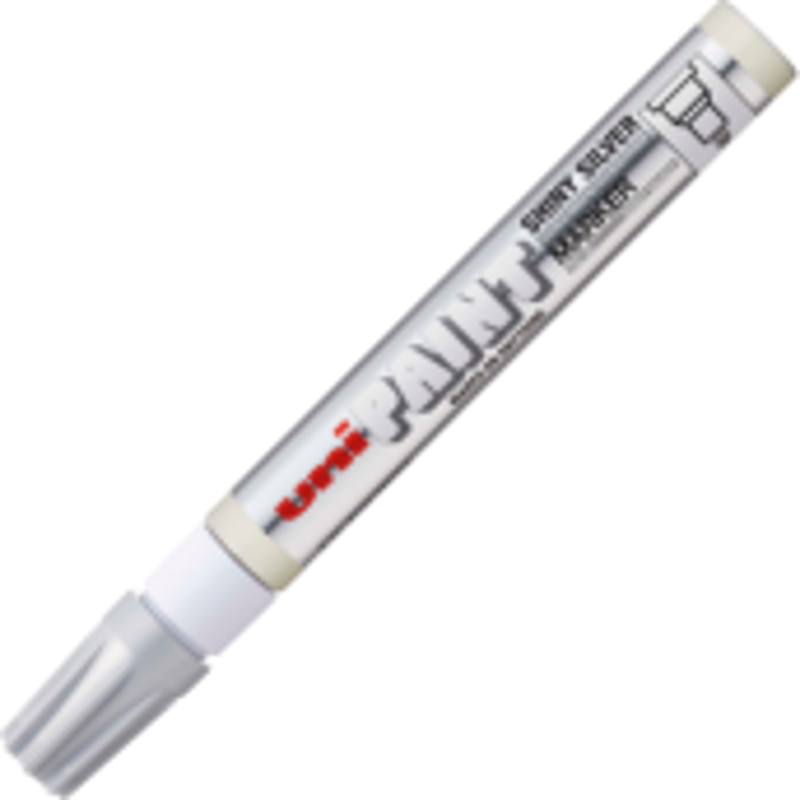 Marker cu vopsea UNI PX-20, varf rotund, 2. 2-2. 8mm, argintiu lucios