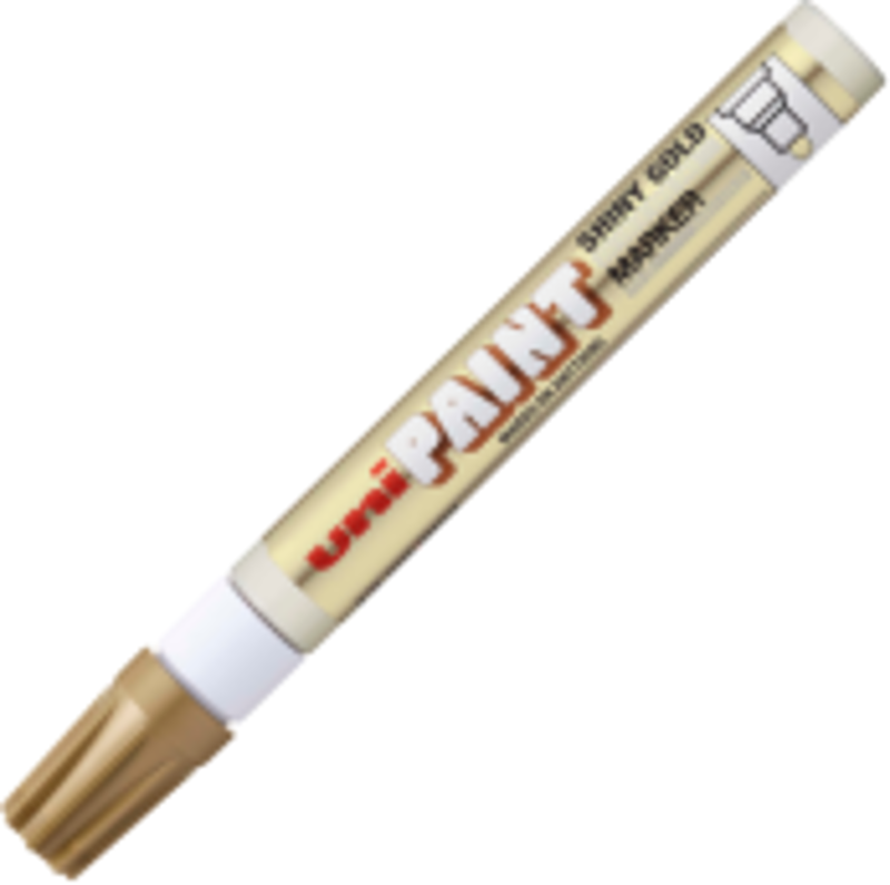 Marker cu vopsea UNI PX-20, varf rotund, 2. 2-2. 8mm, auriu lucios