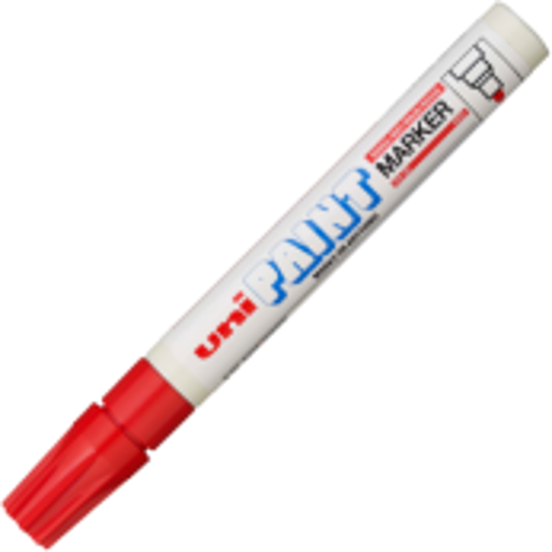 Marker cu vopsea UNI PX-20, varf rotund, 2. 2-2. 8mm, rosu