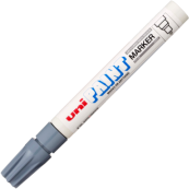Marker cu vopsea UNI PX-20, varf rotund, 2. 2-2. 8mm, gri