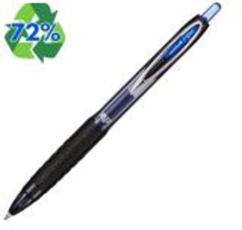 Pix cu gel Uni-ball Signo UMN-207E, 0. 7mm, cu mecanism, 72% din materiale reciclate, grip cauciucat, scris diverse culori, albastru