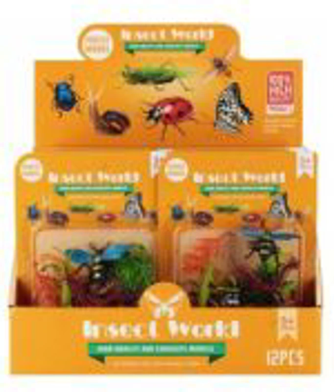 Jucarie set figurine insecte MegaCreative 570112, 3x7cm, 12buc/set, +3ani