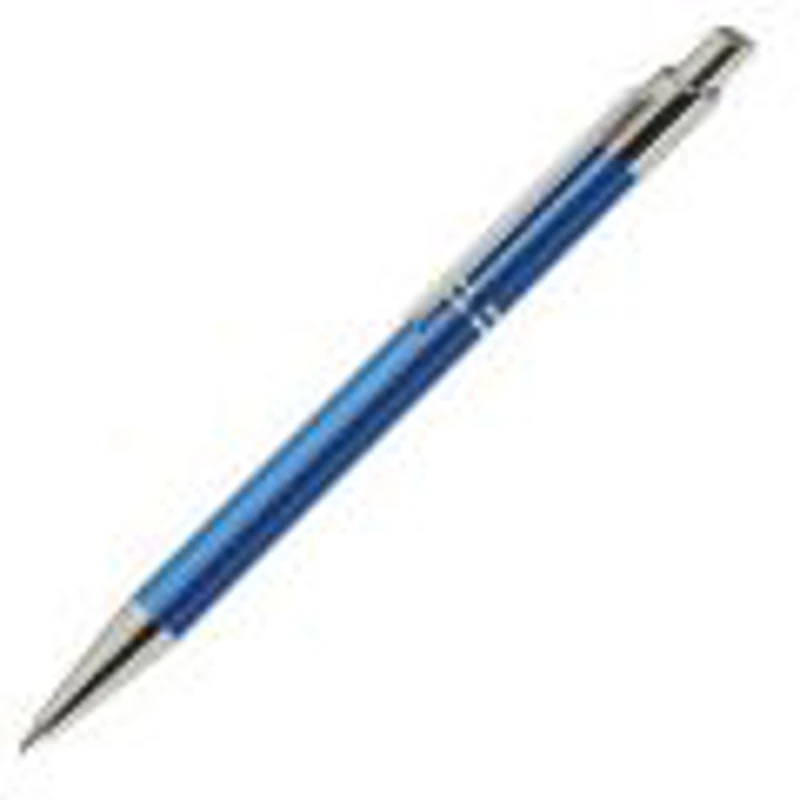 Pix cu bila Office-Cover Tiko, 1. 0mm, cu mecanism, pentru personalizare, corp metalic, albastru