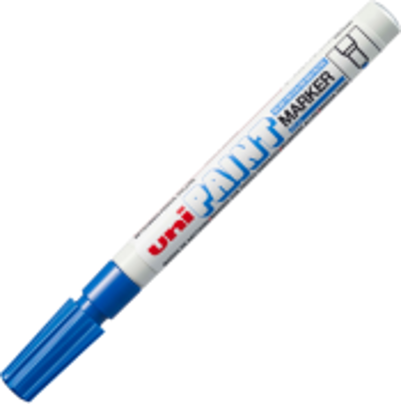 Marker cu vopsea UNI PX-21, varf rotund, 0. 8-1. 2mm, albastru