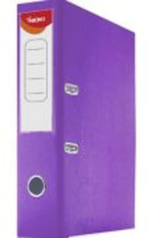 Biblioraft plastifiat Noki, A4, portret, 7cm, buzunar eticheta, inele metalice - violet
