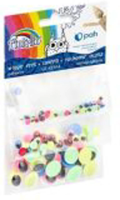Accesorii creatie - ochi plastic, 30x5mm, 25x8mm, 25x15mm, mobili, set 80 buc, Fiorello, GR-KE3P4 / 170-2609