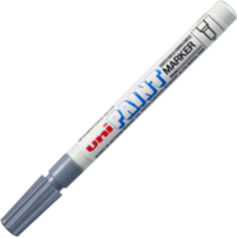 Marker cu vopsea UNI PX-21, varf rotund, 0. 8-1. 2mm, gri