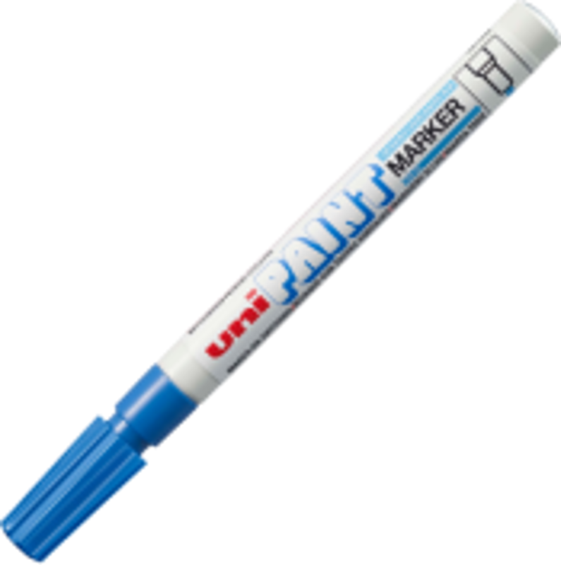 Marker cu vopsea UNI PX-21, varf rotund, 0. 8-1. 2mm, albastru deschis
