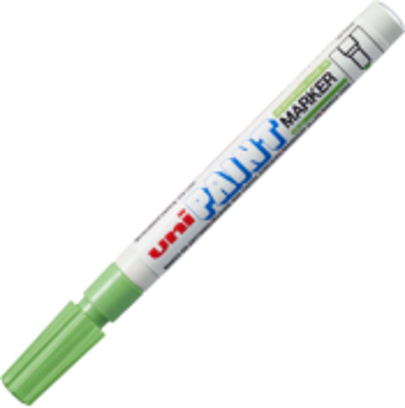 Marker cu vopsea UNI PX-21, varf rotund, 0. 8-1. 2mm, verde deschis