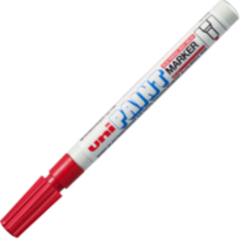 Marker cu vopsea UNI PX-21, varf rotund, 0. 8-1. 2mm, rosu