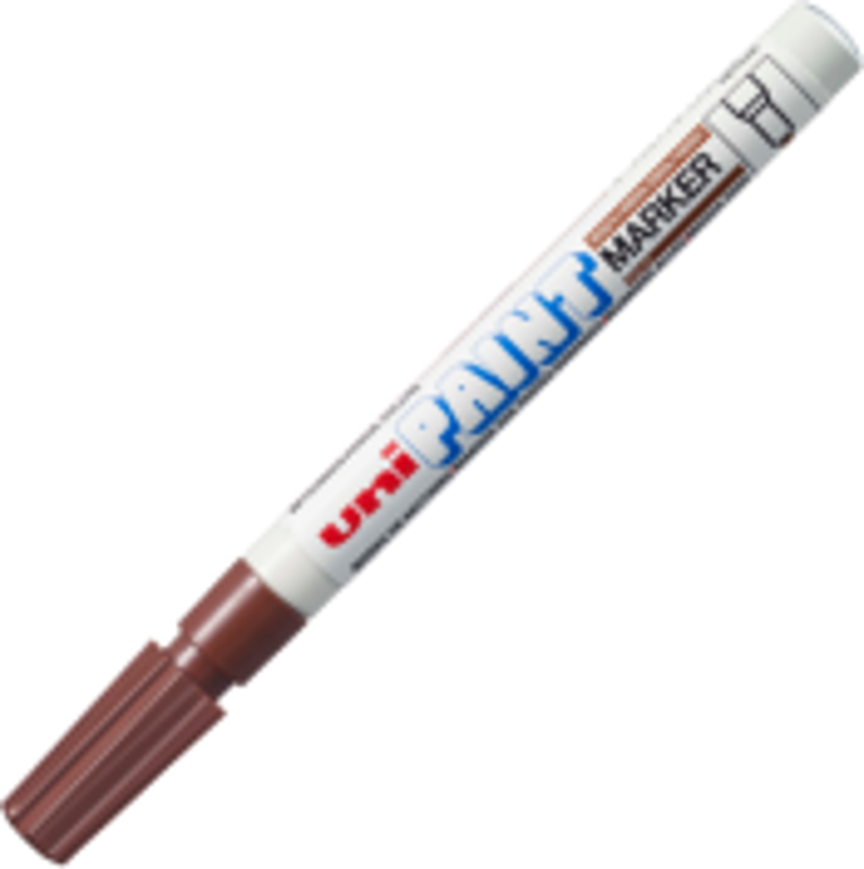 Marker cu vopsea UNI PX-21, varf rotund, 0. 8-1. 2mm, maro