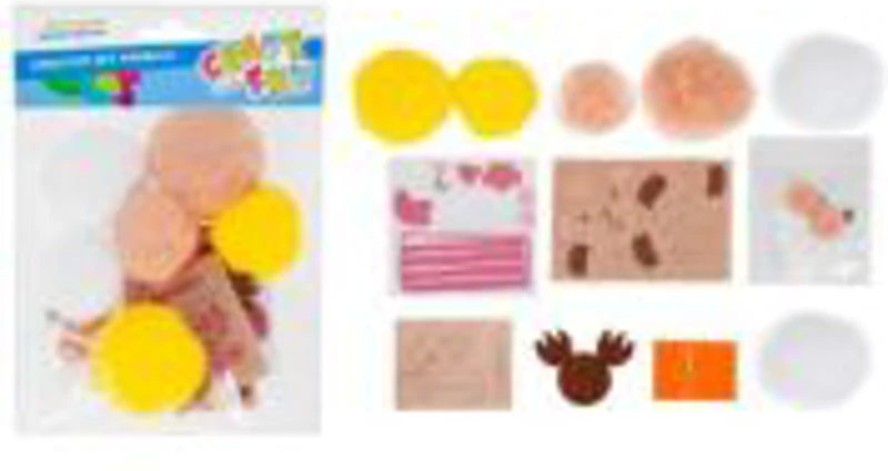 Accesorii creatie - animale, kit creativ Pom Pom, Craft with Fun, 445994
