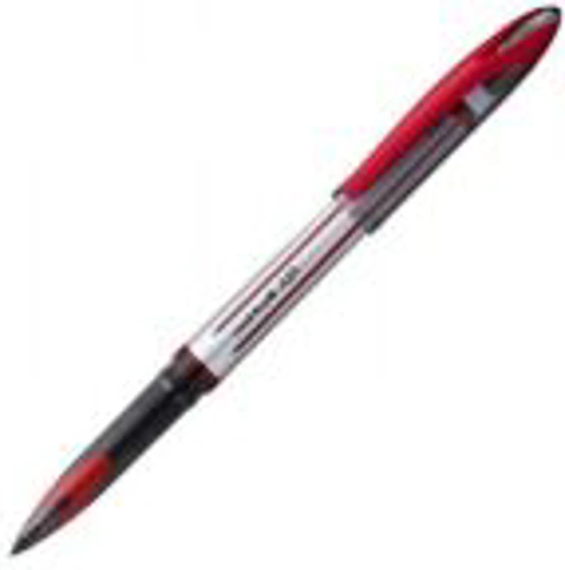 Roller Uni-ball AIR UBA-188L, 0. 7mm, corp argintiu, clips in culoarea scrisului rosu
