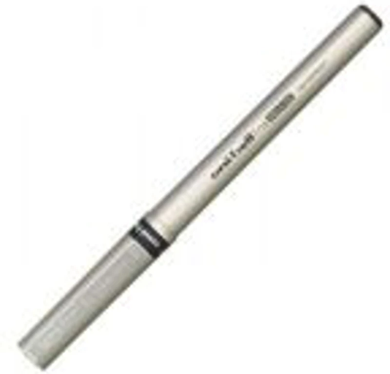 Roller Uni-ball DeLuxe UB-177, 0. 7mm, corp auriu, detalii in culoarea scrisului albastru