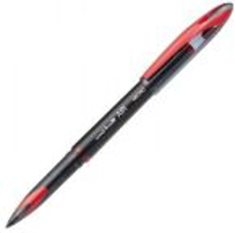 Roller Uni-ball AIR Micro UBA-188-M, 0. 5mm, corp negru, detalii in culoarea scrisului rosu