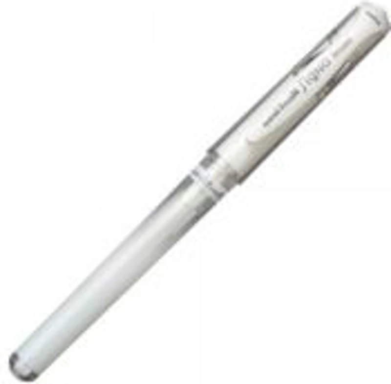 Pix cu gel Uni-ball Signo Broad UM-153, 1. 0mm, cu capac, alb metalizat