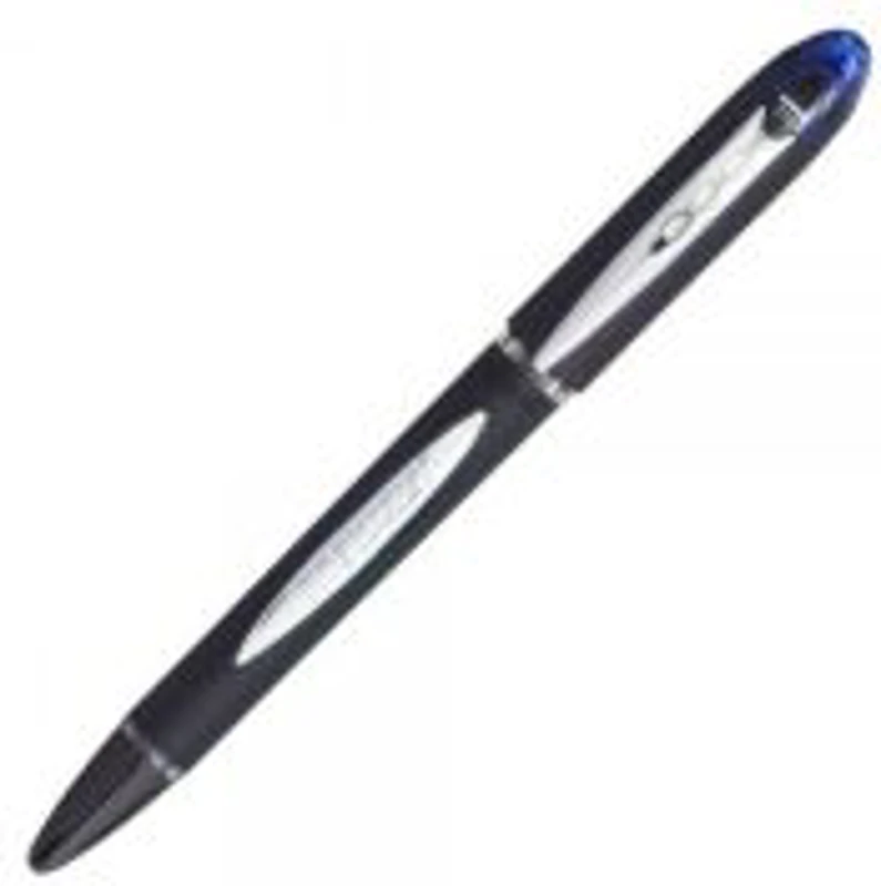 Pix Jetstream Uni-ball SX-210, 1. 0mm, cu capac, corp negru, detalii in culoarea scrisului albastru
