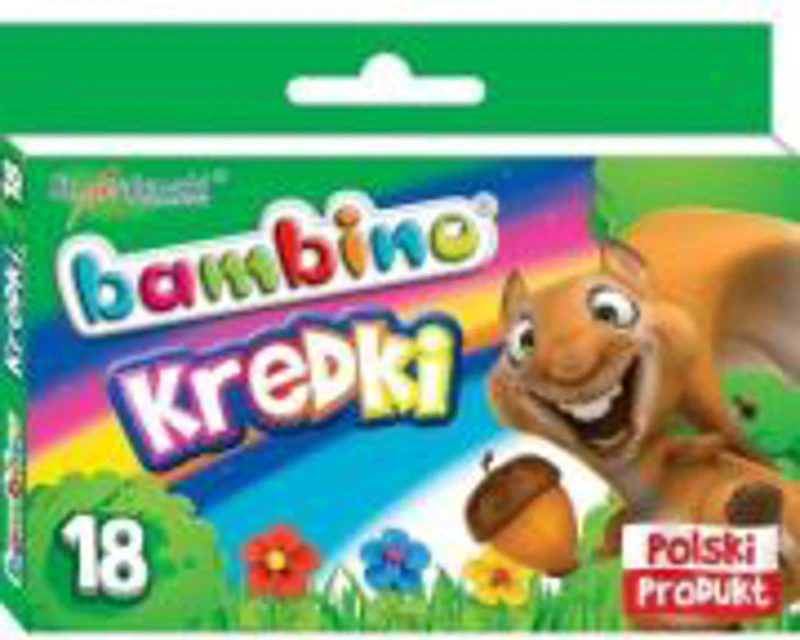 Creioane cerate Bambino 201, 18 culori, blister carton