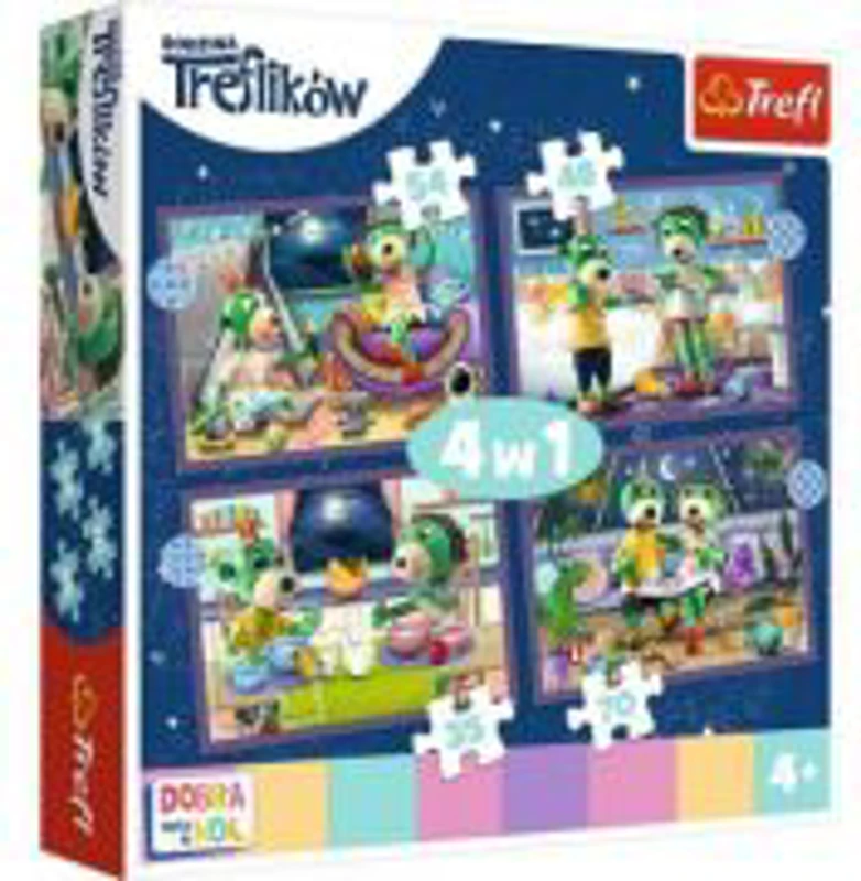 Puzzle carton 4in1 35-70 piese Trefl Treflikow-Rodzina