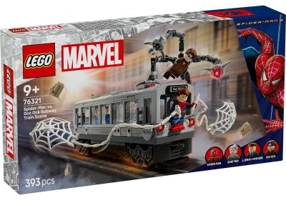 LEGO Marvel Super Heroes. Lupta de pe acoperisul trenului dintre Omul-Paianjen si Doc Ock 76321, 393 piese