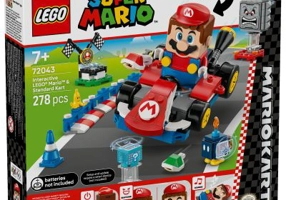 LEGO Super Mario. Mario Kart Mario interactiv si Standard Kart 72043, 278 piese