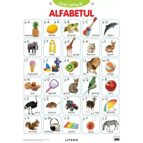 Descopera! Alfabetul limbii romane (planse educationale)