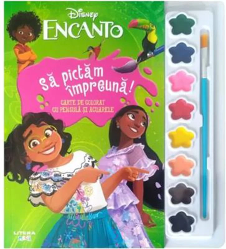 Disney. Encanto. Sa pictam impreuna! Carte de colorat cu pensula si acuarele