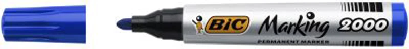 Marker permanent BIC 2000, varf rotund 1. 7 mm, albastru