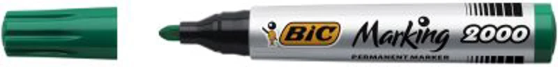 Marker permanent BIC 2000, varf rotund 1. 7 mm, verde