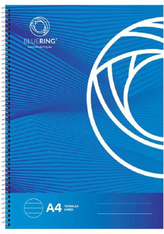 Caiet Bluering, A4, cu spira, 70 file, 70 g, coperta carton, dictando