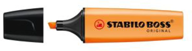 Textmarker Stabilo Boss, varf retezat 2-5 mm, portocaliu
